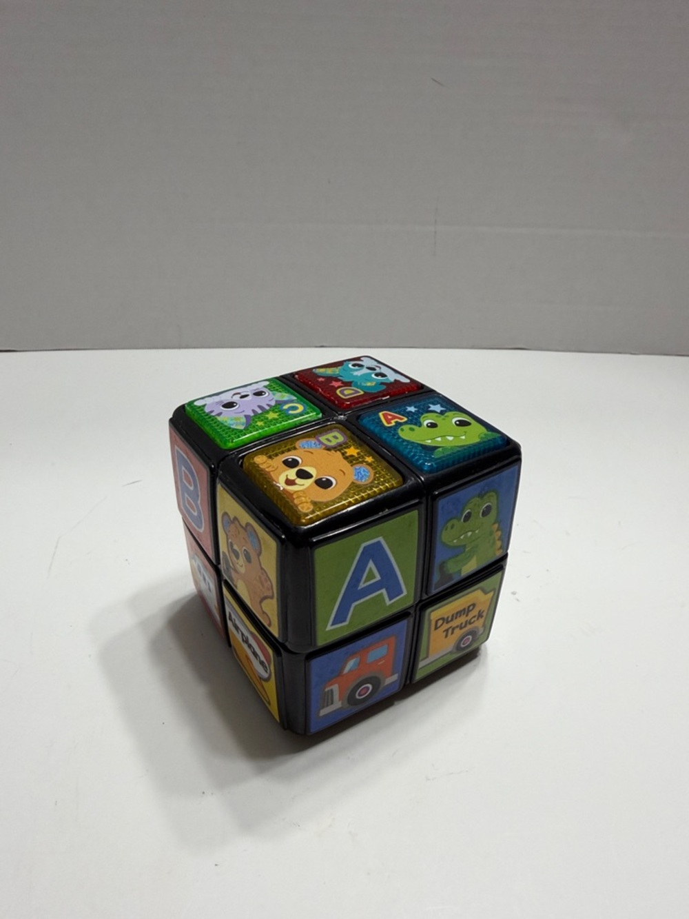 Alphabet Animal Puzzle Cube for Kids - Green & Blue